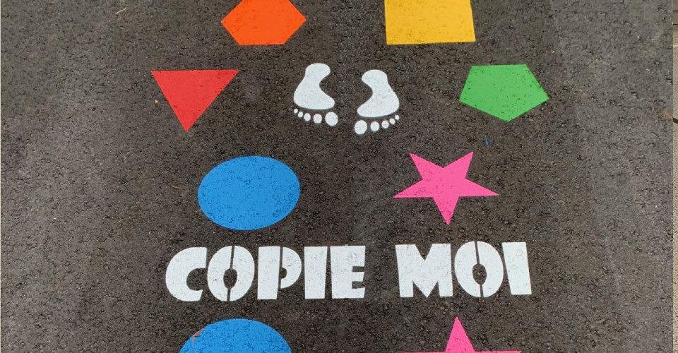 Scolaire Marquage autocollant sol toulouse Scolaire Marquage autocollant sol toulouse